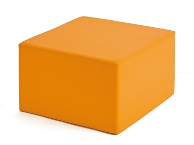 Pouf carré orange