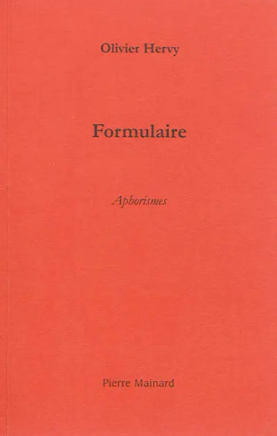 Formulaire : aphorismes