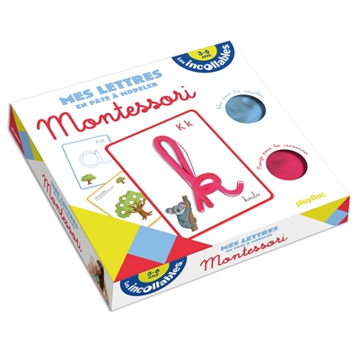 Les incollables : mes lettres en pâte à modeler Montessori : 3-6 ans