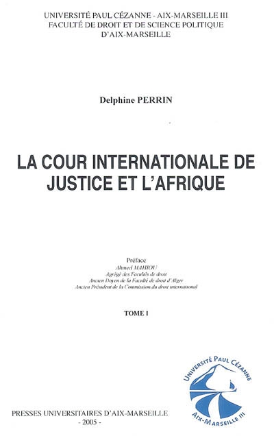 La Cour internationale de justice et l'Afrique