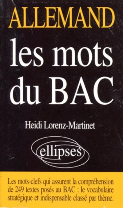 Allemand, les mots du bac