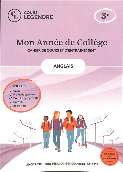 Mon année de collège : anglais 3e : cahier de cours et d'entraînement