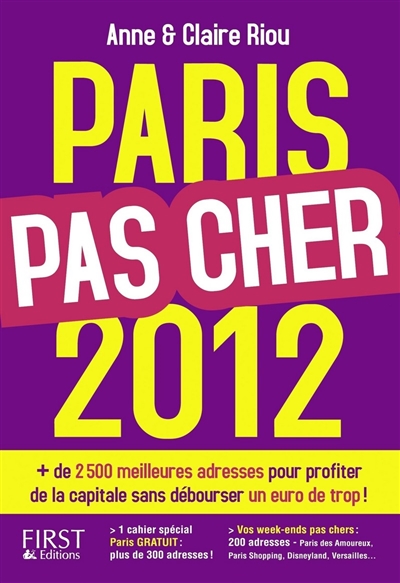 Paris pas cher 2012