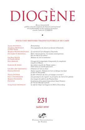Diogène, n° 231. Pour une histoire transculturelle de l'art