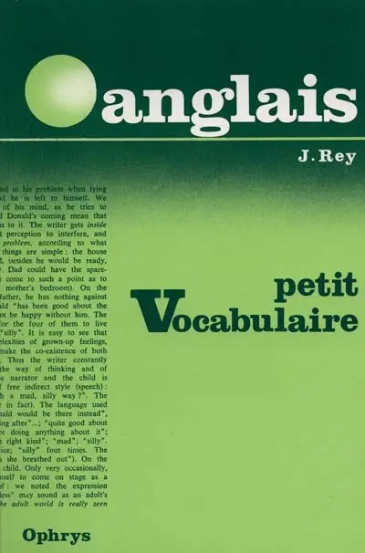 Petit vocabulaire anglais : classe de 4e à 1re