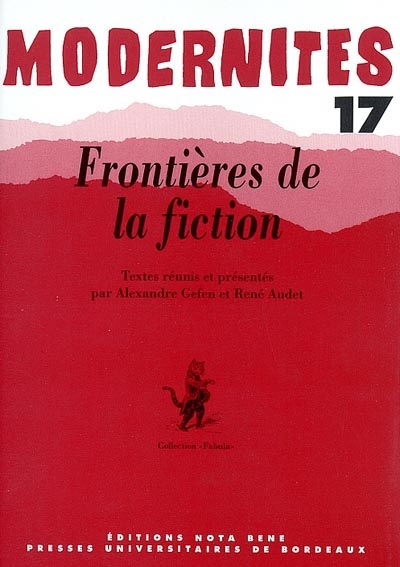 Modernités, n° 17. Frontières de la fiction