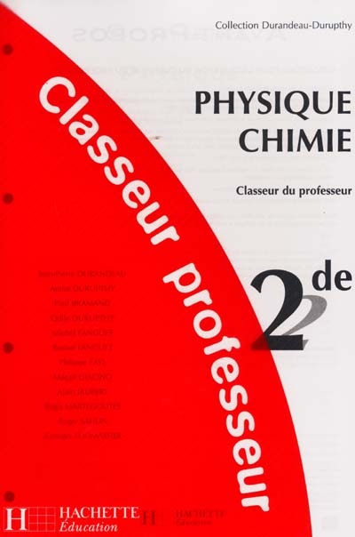 Physique-chimie 2nde : classeur du professeur