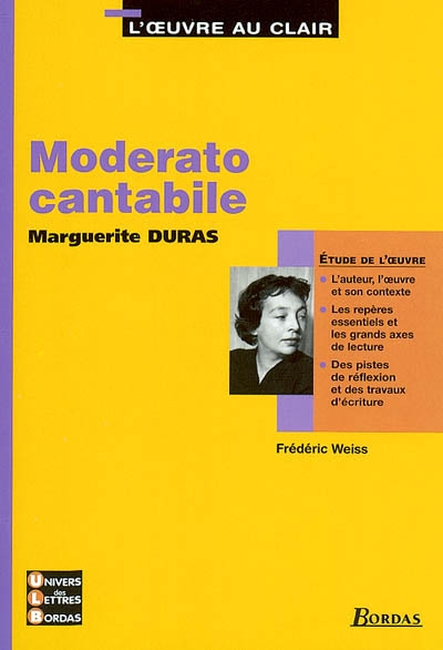 Moderato cantabile, Marguerite Duras