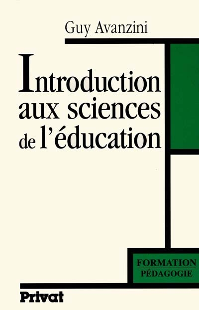 Introduction aux sciences de l'éducation