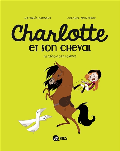 Charlotte et son cheval : la saison des pommes