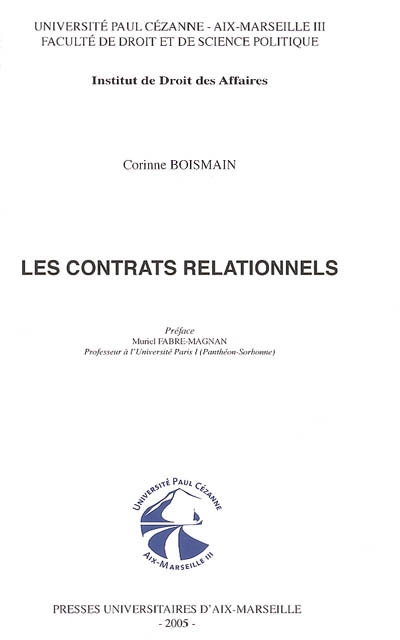 Les contrats relationnels