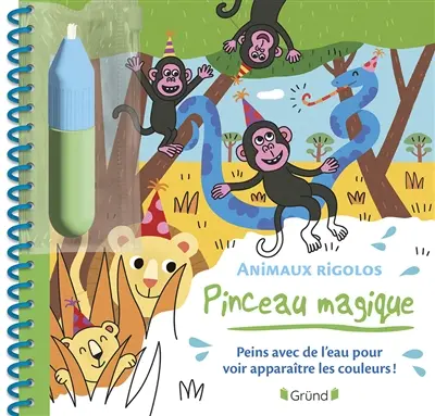 Animaux rigolos : peins avec de l'eau pour voir apparaître les couleurs !