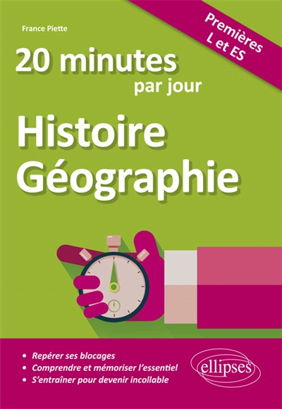 20 minutes d'histoire géographie par jour, premières L et ES