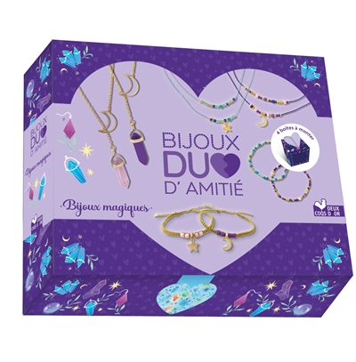 Bijoux duo d'amitié : bijoux magiques : 4 boîtes à monter