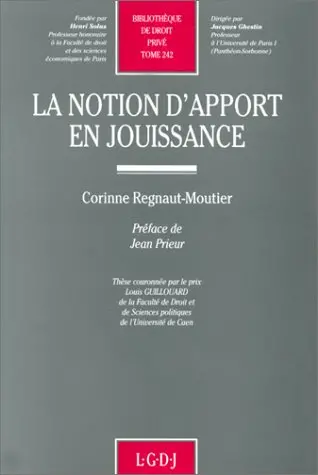 La Notion d'apport en jouissance