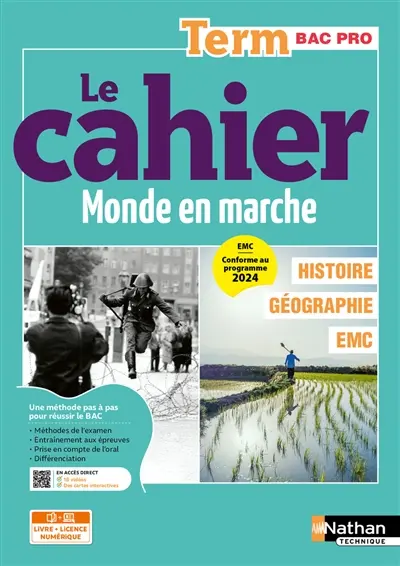 Le cahier histoire géographie, EMC, terminale bac pro : EMC conforme au programme 2024