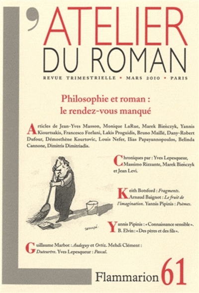 Atelier du roman (L'), n° 61. Philosophie et roman : le rendez-vous manqué
