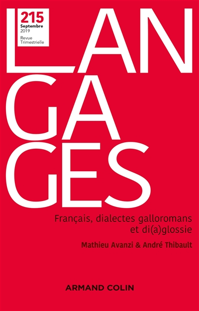 Langages, n° 215. Français, dialectes galloromans et di(a)glossie
