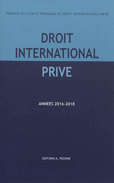 Droit international privé : années 2016-2017, 2017-2018