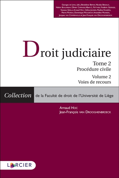 Droit judiciaire. Vol. 2. Procédure civile. Vol. 2. Voies de recours