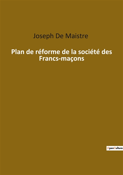 Plan de réforme de la...
