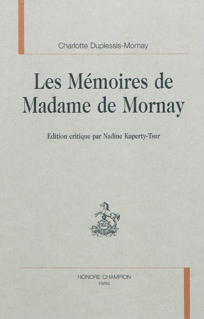 Les mémoires de madame de Mornay