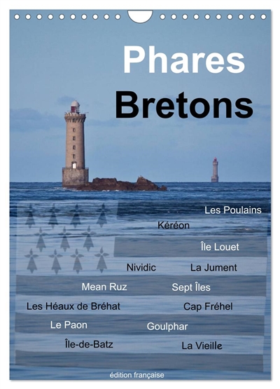 Phares Bretons (Calendrier mural 2026 DIN A4 horizontal), CALVENDO calendrier mensuel : Phares de Bretagne