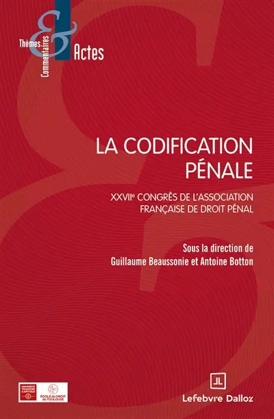La codification pénale