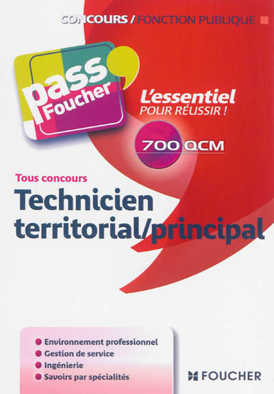 Technicien territorial, principal : tous concours