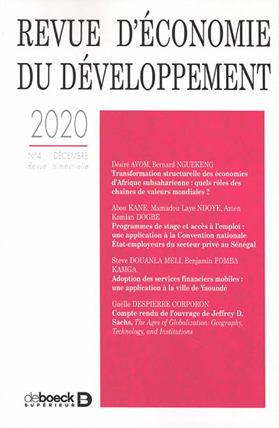 Revue d'économie du...