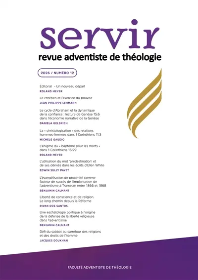 Servir : Revue adventiste de théologie