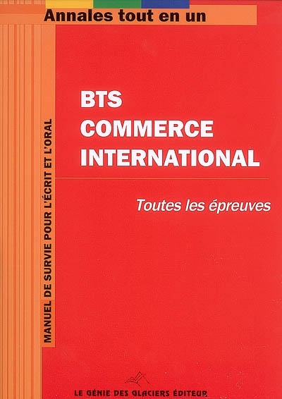 BTS commerce international : toutes les épreuves