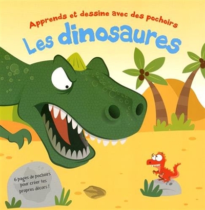 Apprends et dessine avec des pochoirs les dinosaures