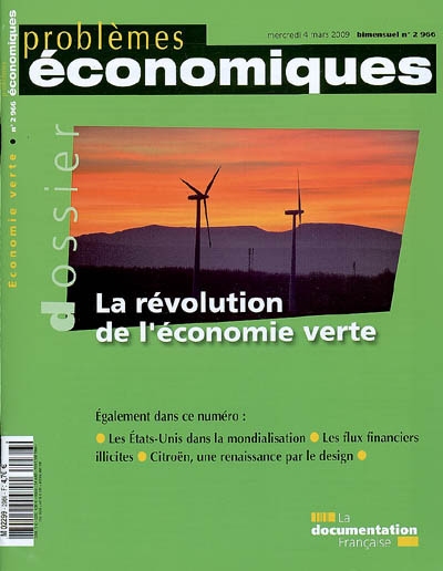 Problèmes économiques, n° 2966. La révolution de l'économie verte