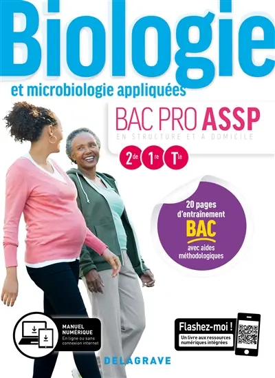 Biologie et microbiologie appliquées, bac pro ASSP en structure et à domicile, 2de, 1re, terminale