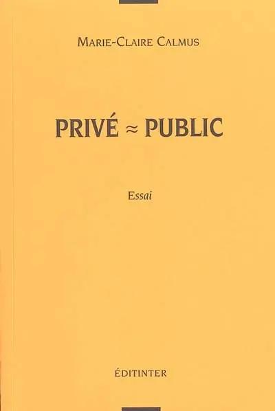 Privé-public : essai