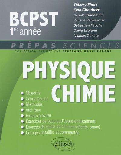 Physique-chimie BCPST 1re année