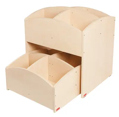 Bacs à livres 4 cases, bouleau : offre spéciale