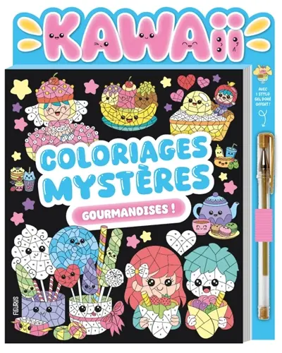 Coloriages mystères kawaii gourmandises !
