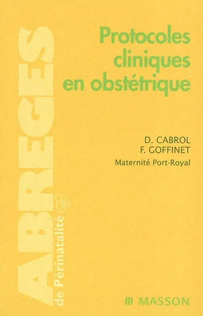 Protocoles cliniques en obstétrique