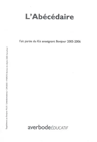 L'abécédaire de Bonjour