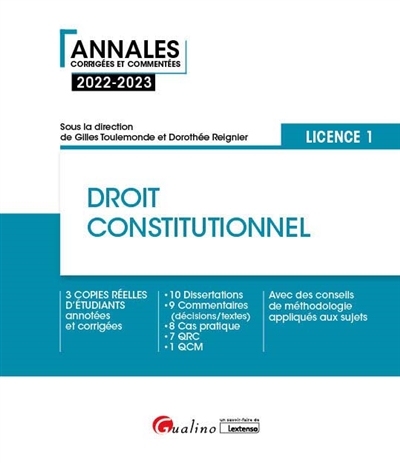 Droit constitutionnel : licence 1 : 2022-2023