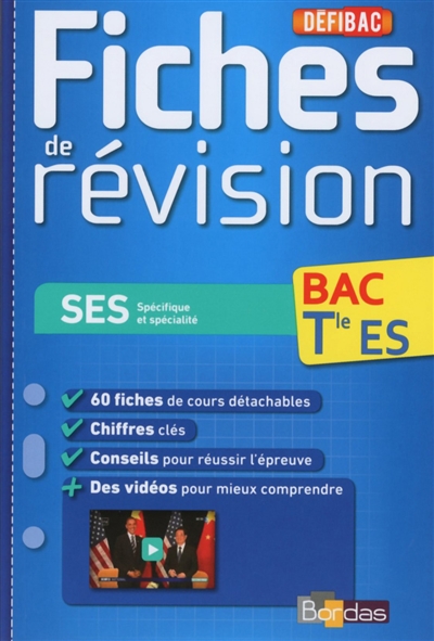 SES spécifique et spécialité, bac terminale ES : fiches de révision