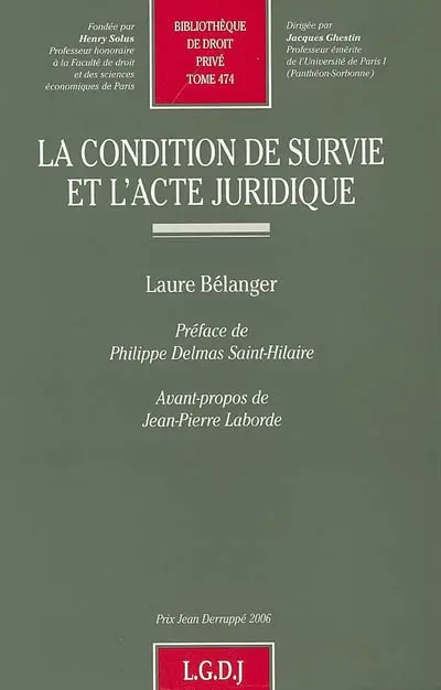 La condition de survie et l'acte juridique