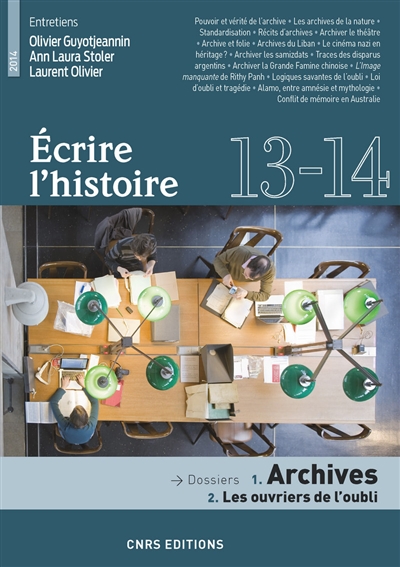 Ecrire l'histoire : histoire, littérature, esthétique, n° 13-14. Archives