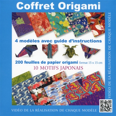 Coffret origami : 10 motifs japonais : 4 modèles avec guide d'instructions