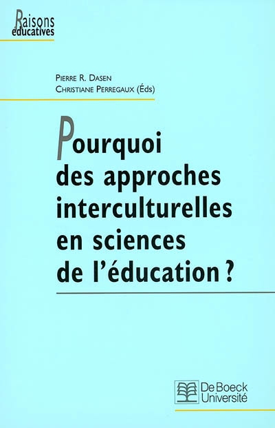Pourquoi des approches interculturelles en sciences de l'éducation ?