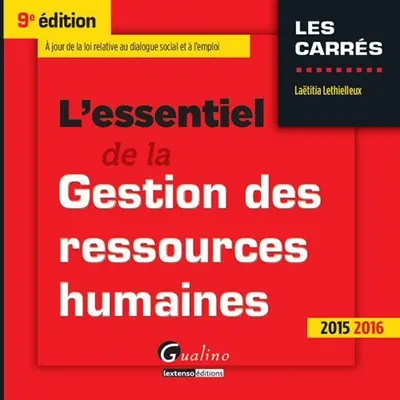 L'essentiel de la gestion des ressources humaines : 2015-2016