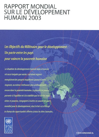 Rapport mondial sur le développement humain 2003 : les objectifs du Millénaire pour le développement : un pacte entre les pays pour vaincre la pauvreté humaine