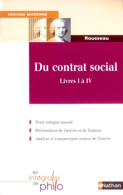 Du contrat social : livres I à IV